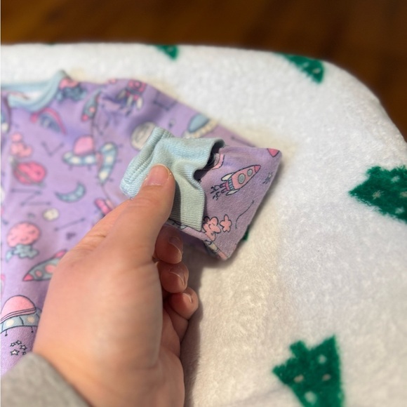 Carter's Purple Paisley Footie One Piece - Picture 3 of 5